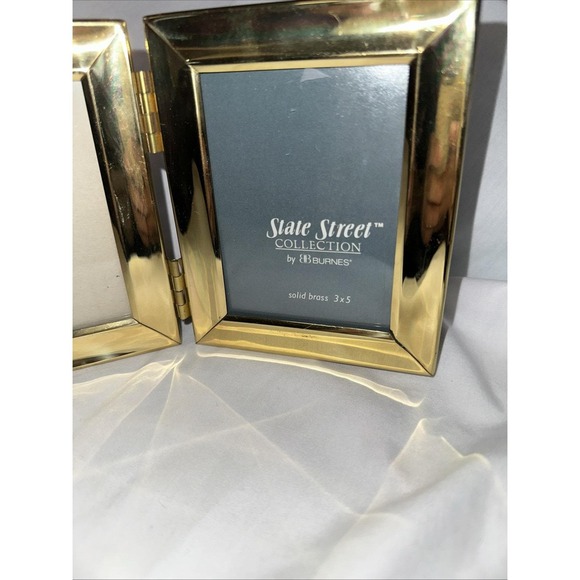 Burnes of Boston State Street Collection Solid Brass Photo Picture Frame 3x5 - Picture 2 of 4